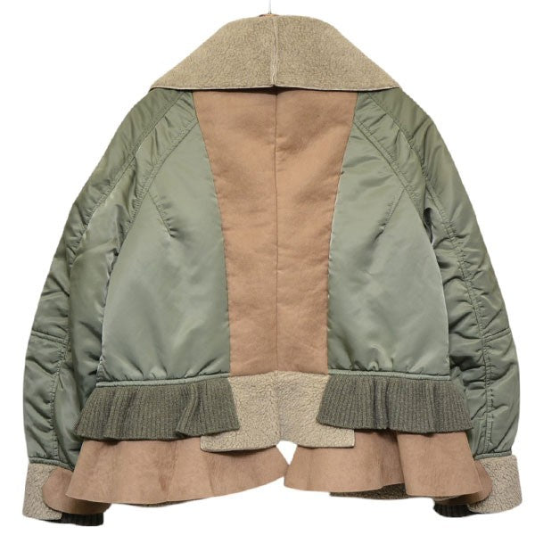 UNDERCOVER 2024AW フェイクムートン切替mix MA-1 ミリタリージャケット ブルゾン UA2B1203 古着・中古-2枚目のアイテム画像