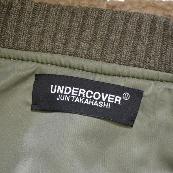 UNDERCOVER 2024AW フェイクムートン切替mix MA-1 ミリタリージャケット ブルゾン UA2B1203 古着・中古-7枚目のアイテム画像