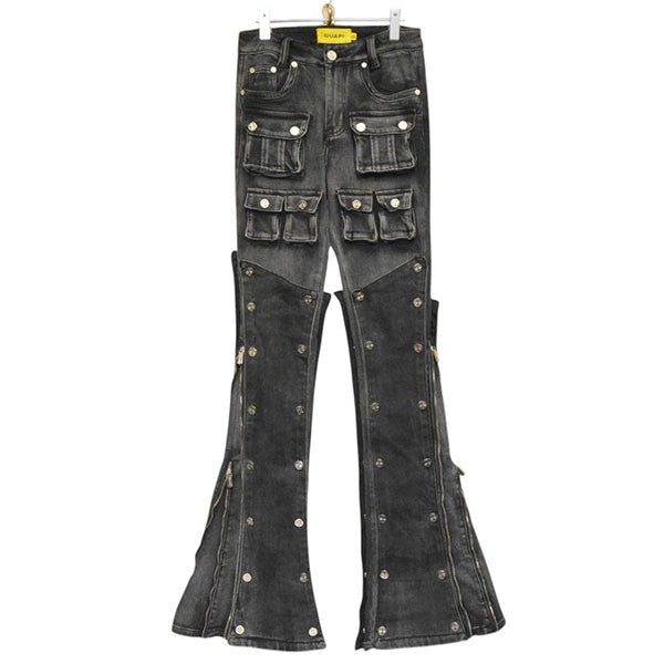 GUAPI Stacked Premium Denim ブーツカットデニムパンツ 古着・中古-1枚目のアイテム画像