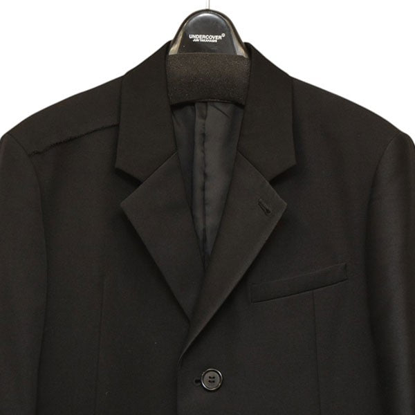 UNDERCOVER 2023AW ハンドビーズウール素材MIXランダム切替ロングJKT チェスターコート UC2C4314 古着・中古-3枚目のアイテム画像