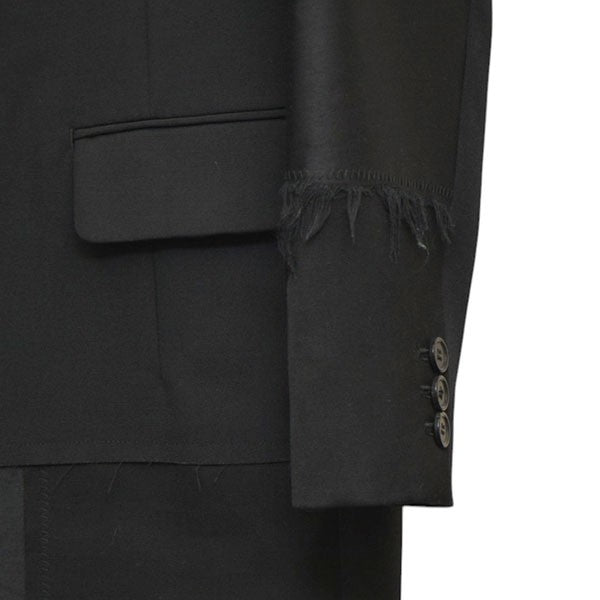 UNDERCOVER 2023AW ハンドビーズウール素材MIXランダム切替ロングJKT チェスターコート UC2C4314 古着・中古-5枚目のアイテム画像