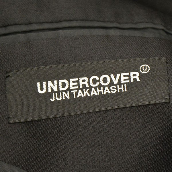 UNDERCOVER 2023AW ハンドビーズウール素材MIXランダム切替ロングJKT チェスターコート UC2C4314 古着・中古-6枚目のアイテム画像
