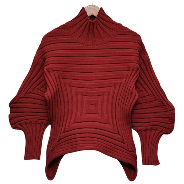PLEATS PLEASE ISSEY MIYAKE 2023AW FLOST KNIT 変形ニット セーター PP33KK801 古着・中古-1枚目のアイテム画像