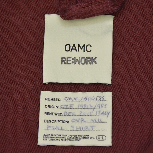 OAMC RE WORK SKIPPER PULLOVER SHIRT スキッパープルオーバーシャツ OAXU600588 古着・中古-5枚目のアイテム画像