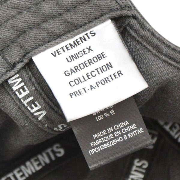 VETEMENTS 2024AW Fully Distressed Piercing Cap USED加工キャップ UA65CA200B 古着・中古-6枚目のアイテム画像