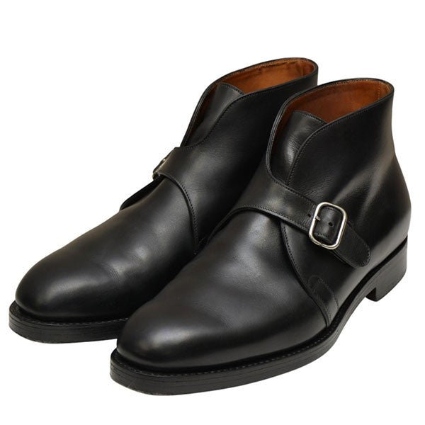 ★John Lobb★4613チャッカーブーツ・71/2サイズ・25.5㎝ JOHN LOBB(ジョンロブ) VARESE　モンクストラップチャッカブーツ　バレーゼ ブラック サイズ: 7 1⁄2 EE