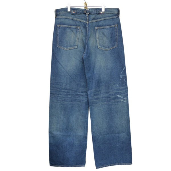 2025SS ACDC Denim Pants USED加工プリントワイドデニムパンツ WO-P920