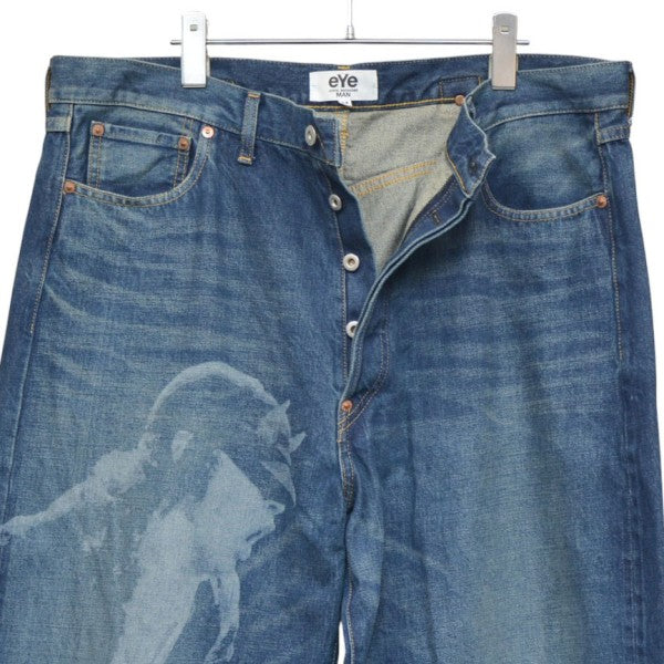 2025SS ACDC Denim Pants USED加工プリントワイドデニムパンツ WO-P920