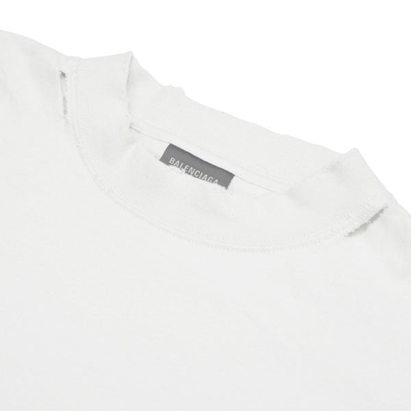 2024AW メタルロゴプリントオーバーサイズロングスリーブTシャツ デストロイ加工ロンT 796977 TRVF9