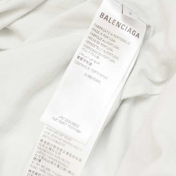 2024AW メタルロゴプリントオーバーサイズロングスリーブTシャツ デストロイ加工ロンT 796977 TRVF9