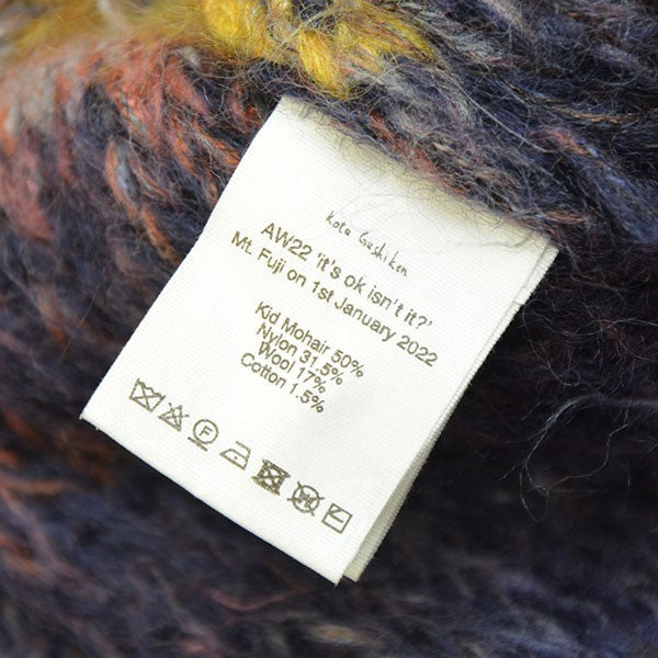 2022AW Mt Fuji on 1st January 2022 富士山モチーフハイネックモヘヤニット セーター KGAW22-K05