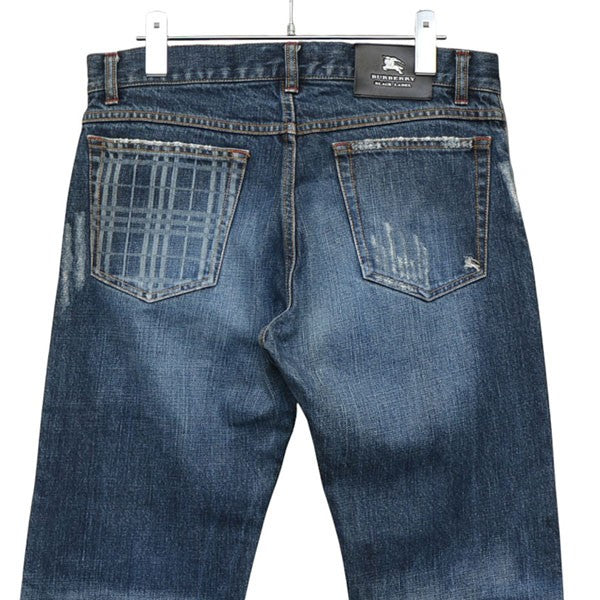 BURBERRY BLACK LABEL ダメージ加工デニムパンツ BMS07-200-28 古着・中古-4枚目のアイテム画像