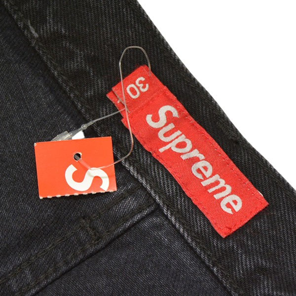 Supreme Regular Jean スター刺繍ブラックデニムパンツ 古着・中古-6枚目のアイテム画像