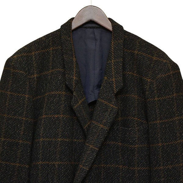 COMME des GARCONS HOMME 1981-1983AW デカオム ウールチェックダブルジャケット HJ-05018 古着・中古-3枚目のアイテム画像