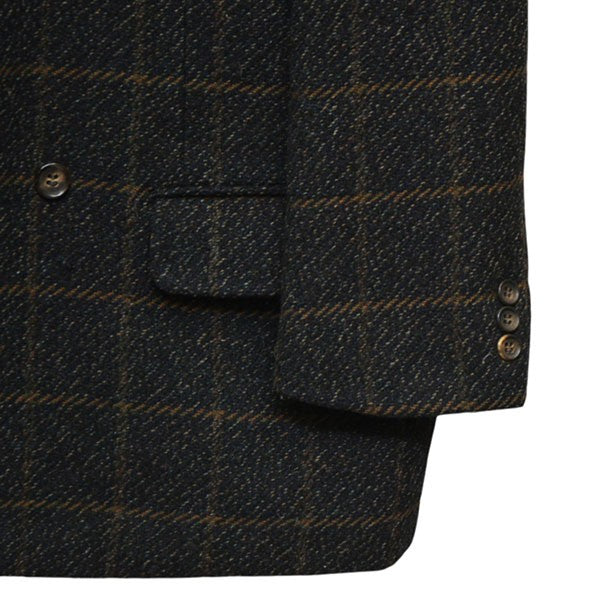 COMME des GARCONS HOMME 1981-1983AW デカオム ウールチェックダブルジャケット HJ-05018 古着・中古-4枚目のアイテム画像