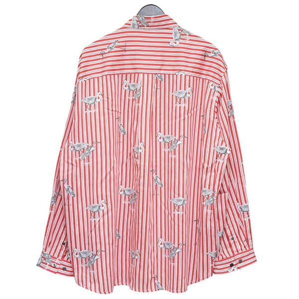 2025AW 【Italian Dead Stock Fabric】Prime-Over Regular Collar Shirt ストライプシャツ 11252311201