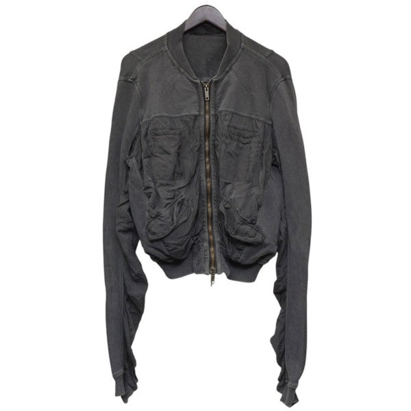 2010SS ruched bomber jacket ショート丈ボンバージャケット ジップアップブルゾン