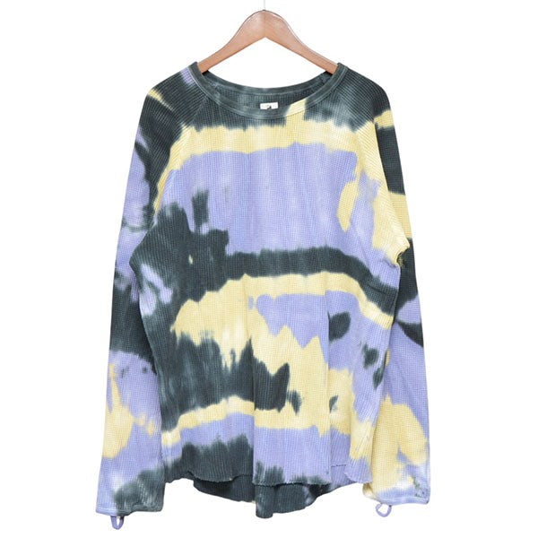 2019AW TYE-DYE CREWNECK WAFFLE タイダイ染め長袖Tシャツ サーマルロンT 19AW-CSL-007