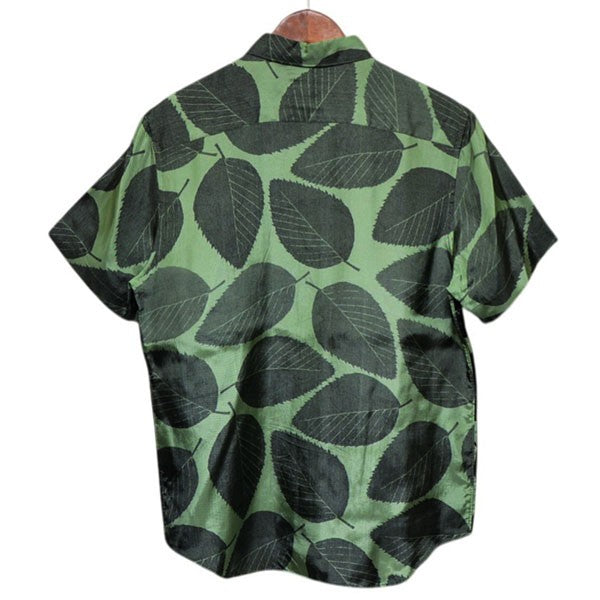 2001SS DOUBLE FACE期 リーフプリントシャツ 総柄レーヨンシャツ PB 10019M