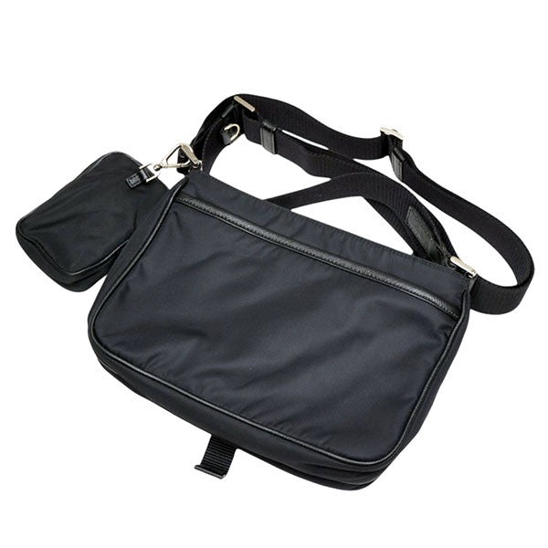 Re-Nylon 三角ロゴプレート ミニポーチ付 ショルダーバッグ ボディーバッグ 2VH133