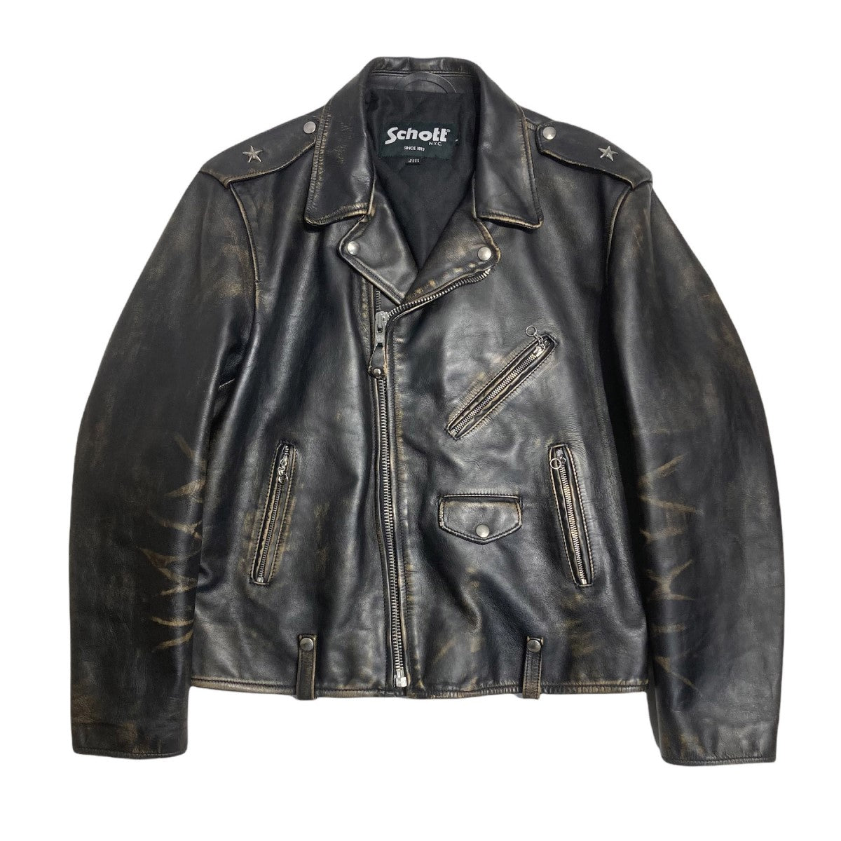 SAINT MICHAEL × Schott 2020AW Leather Jacket レザーライダースジャケット ブラック サイズ  12｜【公式】カインドオルオンライン ブランド古着・中古通販【kindal】