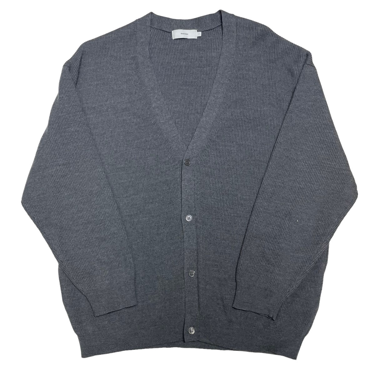 graphpaper(グラフペーパー) HIGH DENSITY CARDIGAN ニットカーディガン GM213-80011B グレー サイズ  14｜【公式】カインドオルオンライン ブランド古着・中古通販【kindal】