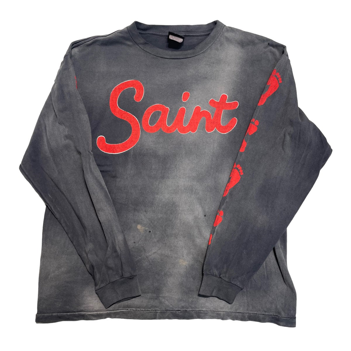 SAINT MICHAEL(セントマイケル) LS TEE／FOOT PRINT／BLACK SM-A23-0000-009  SM-A23-0000-009 チャコールグレー サイズ 15｜【公式】カインドオルオンライン ブランド古着・中古通販【kindal】