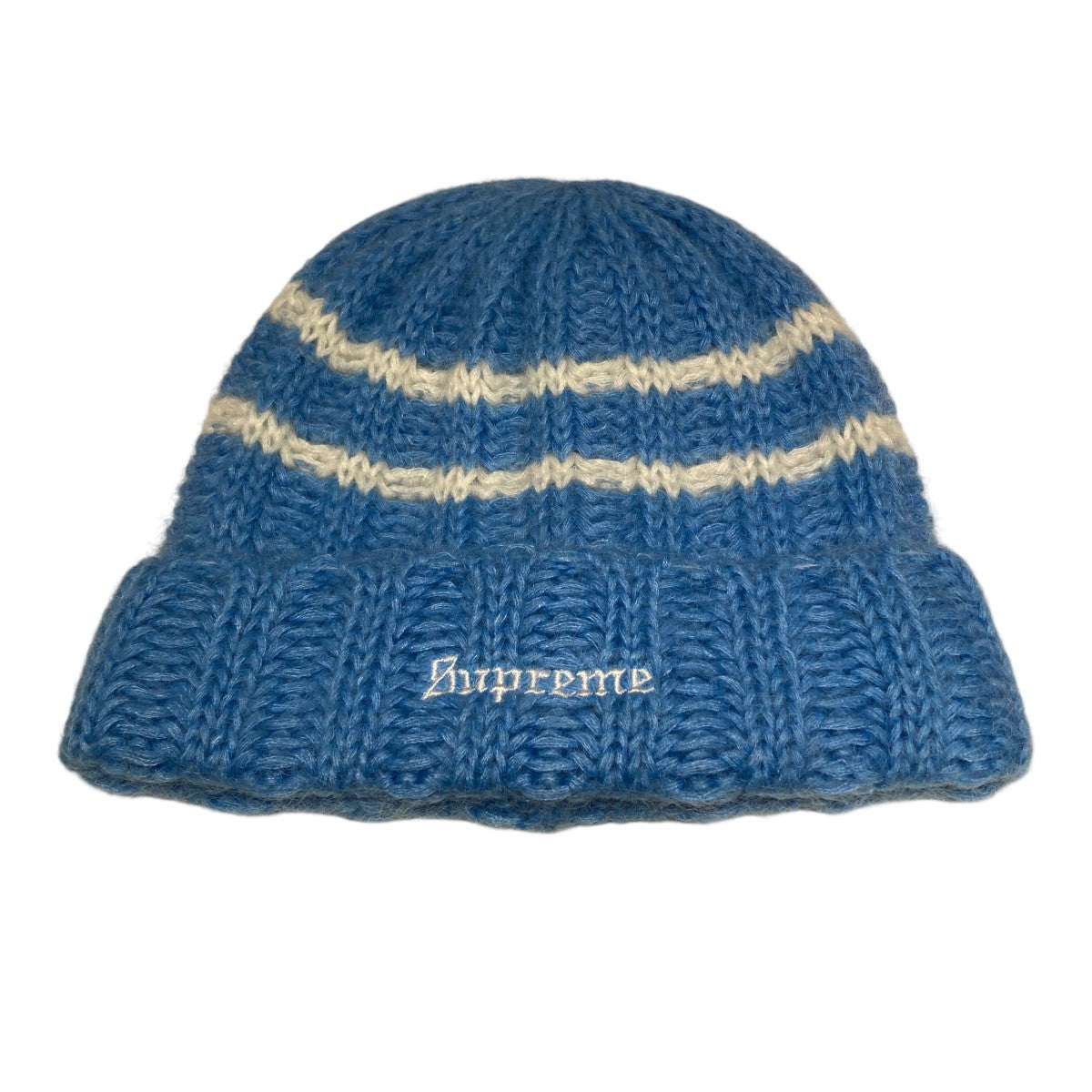 Supreme(シュプリーム) Brushed Stripe beanieストライプニット帽 スカイブルー サイズ  FREE｜【公式】カインドオルオンライン ブランド古着・中古通販【kindal】