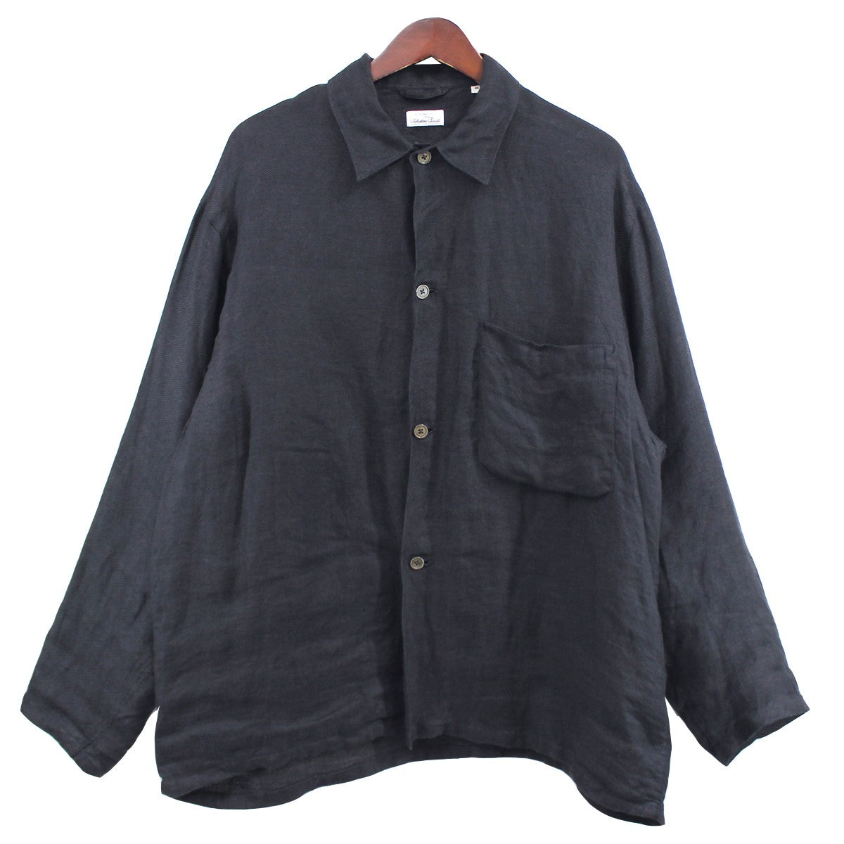 79200円comoli／コモリ　23SS  リネンシャツジャケット　チャコール　サイズ46