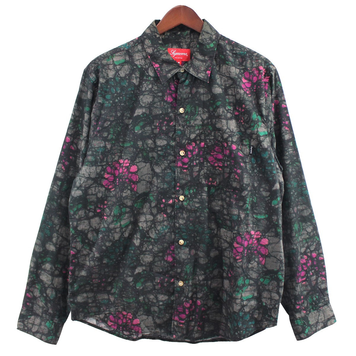 SUPREME(シュプリーム) 18AW Acid Floral Shirt アシッド フローラル シャツ ブラック×マルチカラー サイズ  14｜【公式】カインドオルオンライン ブランド古着・中古通販【kindal】