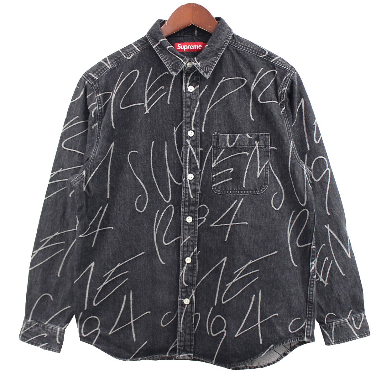 SUPREME(シュプリーム) 23AW Handwriting Jacquard Denim Shirt ロゴ 