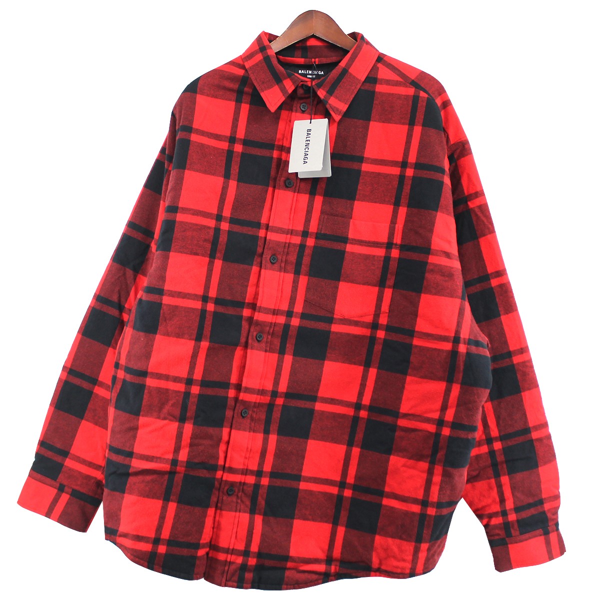 BALENCIAGA(バレンシアガ) サイズ:38 18AW Oversized Check Shirt ...