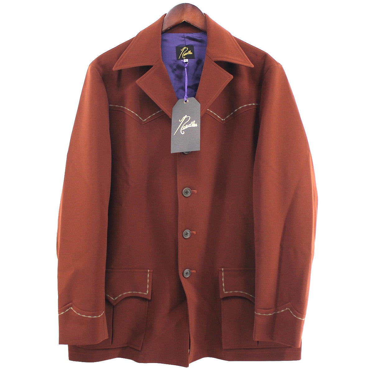 Needles(ニードルス) 21AW Western Leisure Jacket Pe／Pu Double Cloth J0167 ブラウン  サイズ 15｜【公式】カインドオルオンライン ブランド古着・中古通販【kindal】