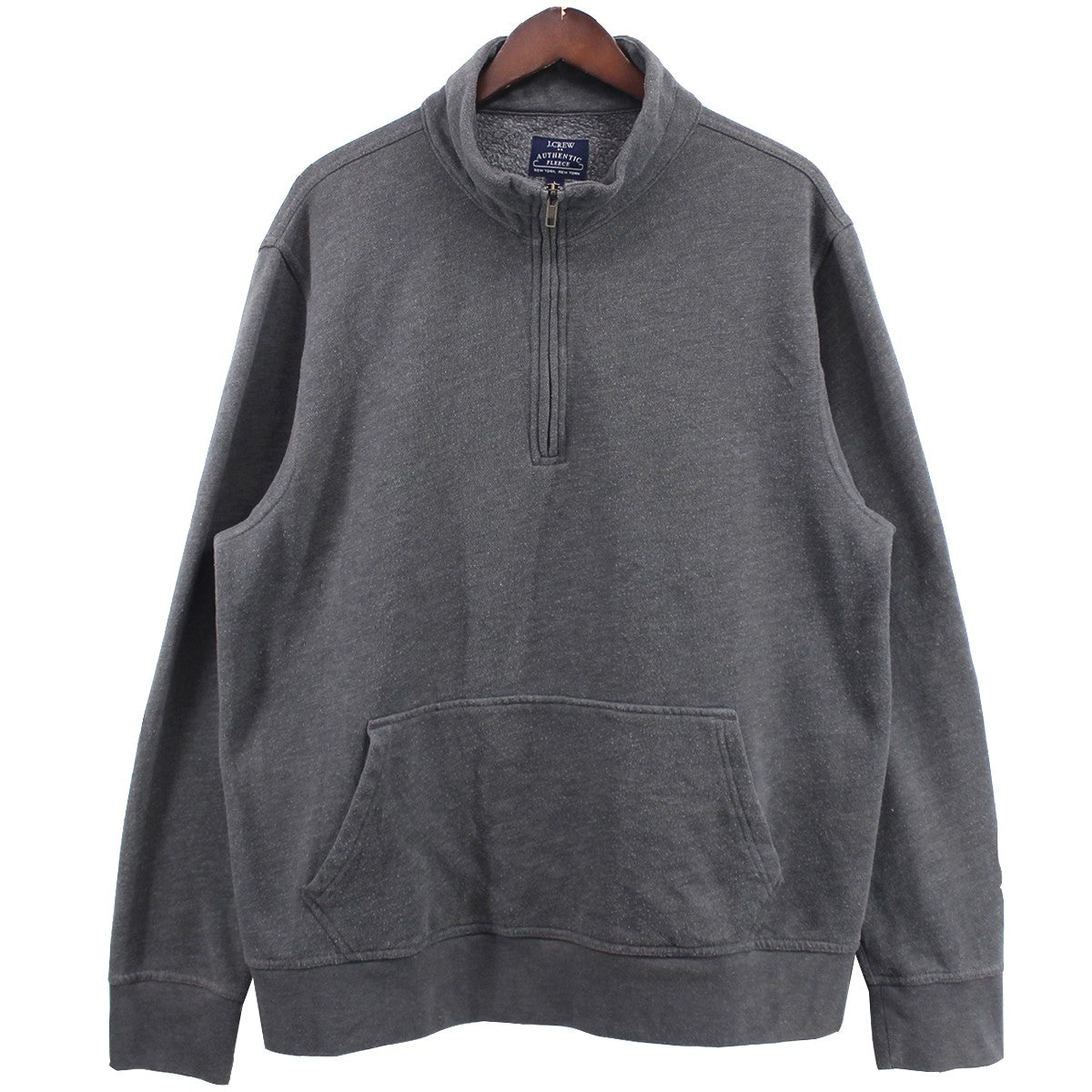 J．CREW(ジェイクルー) Half Zip Pullover Sweatshirt ハーフジップ スウェット トレーナー グレー サイズ  L｜【公式】カインドオルオンライン ブランド古着・中古通販【kindal】