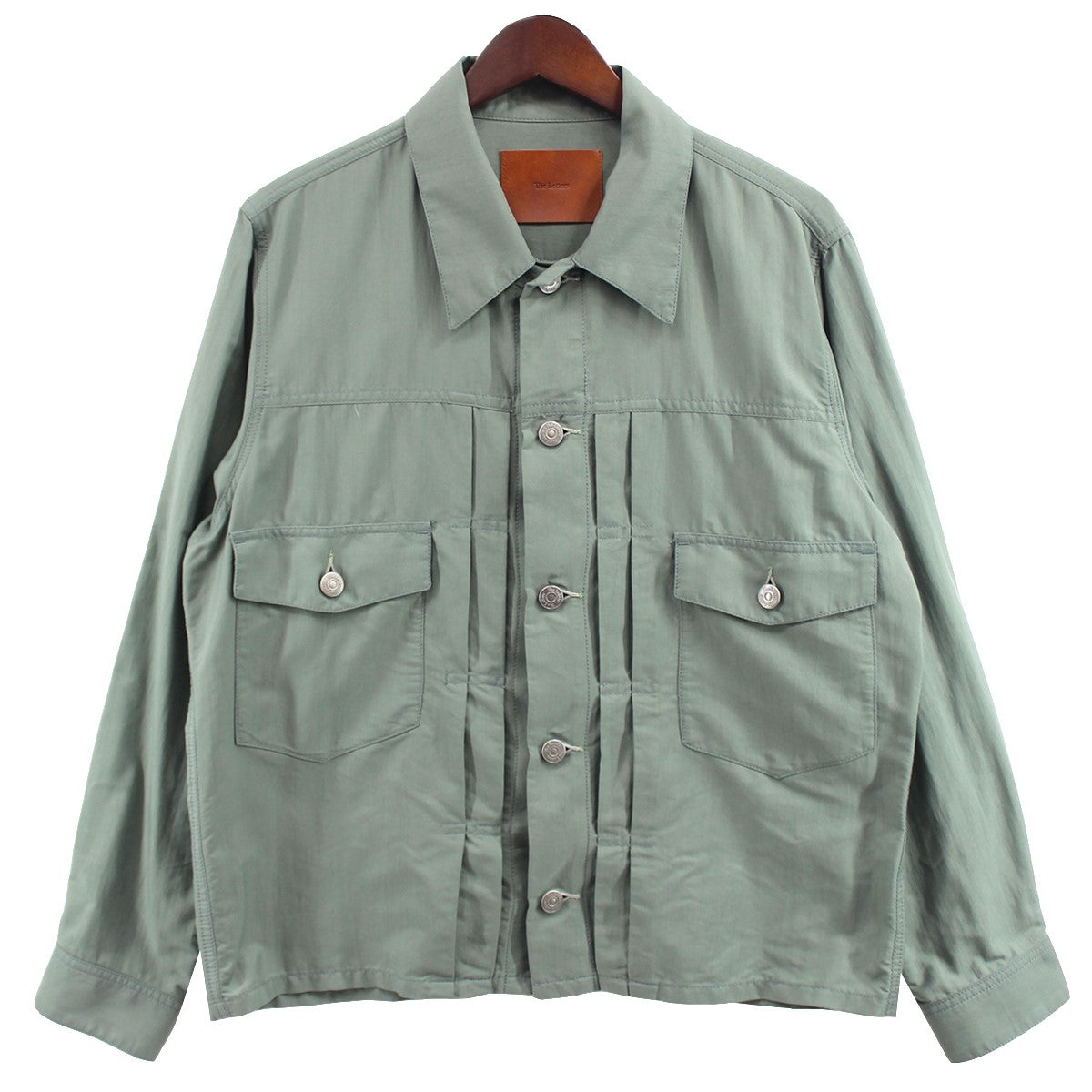 The Letters(ザレターズ) 22SS TUCK SHORT SHIRT JACKET タック ショート シャツ ジャケット  LSBB-S0003 グリーン サイズ S｜【公式】カインドオルオンライン ブランド古着・中古通販【kindal】