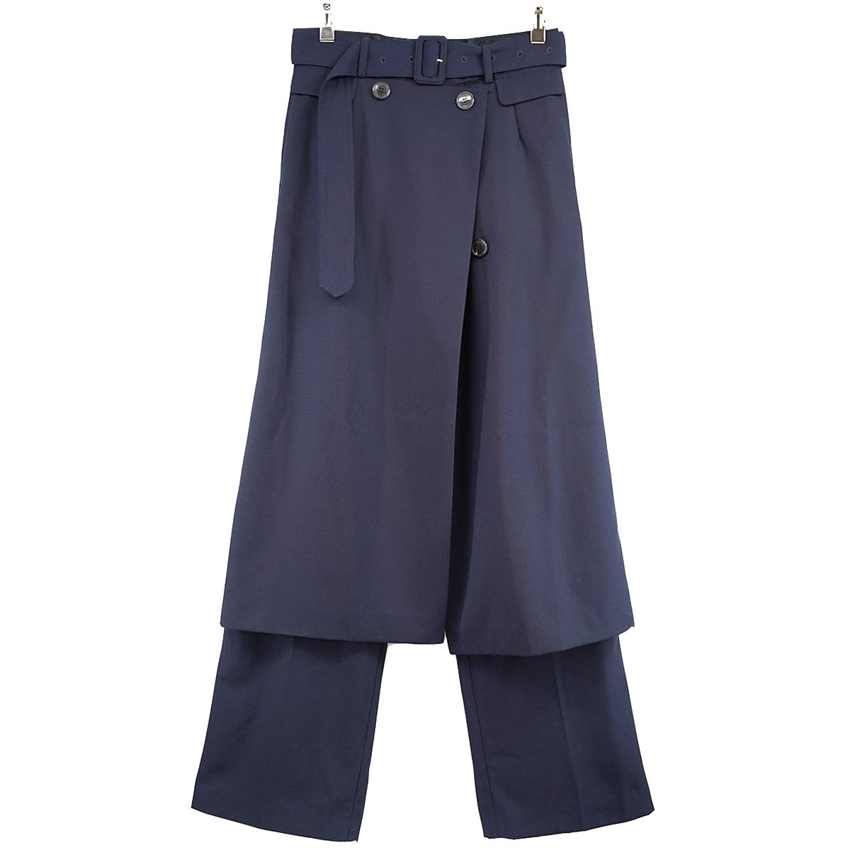 DRIES VAN NOTEN(ドリスヴァンノッテン) 24SS Belted Wide Leg Trousers Pant ワイド ベルト パンツ  ネイビー サイズ 14｜【公式】カインドオルオンライン ブランド古着・中古通販【kindal】