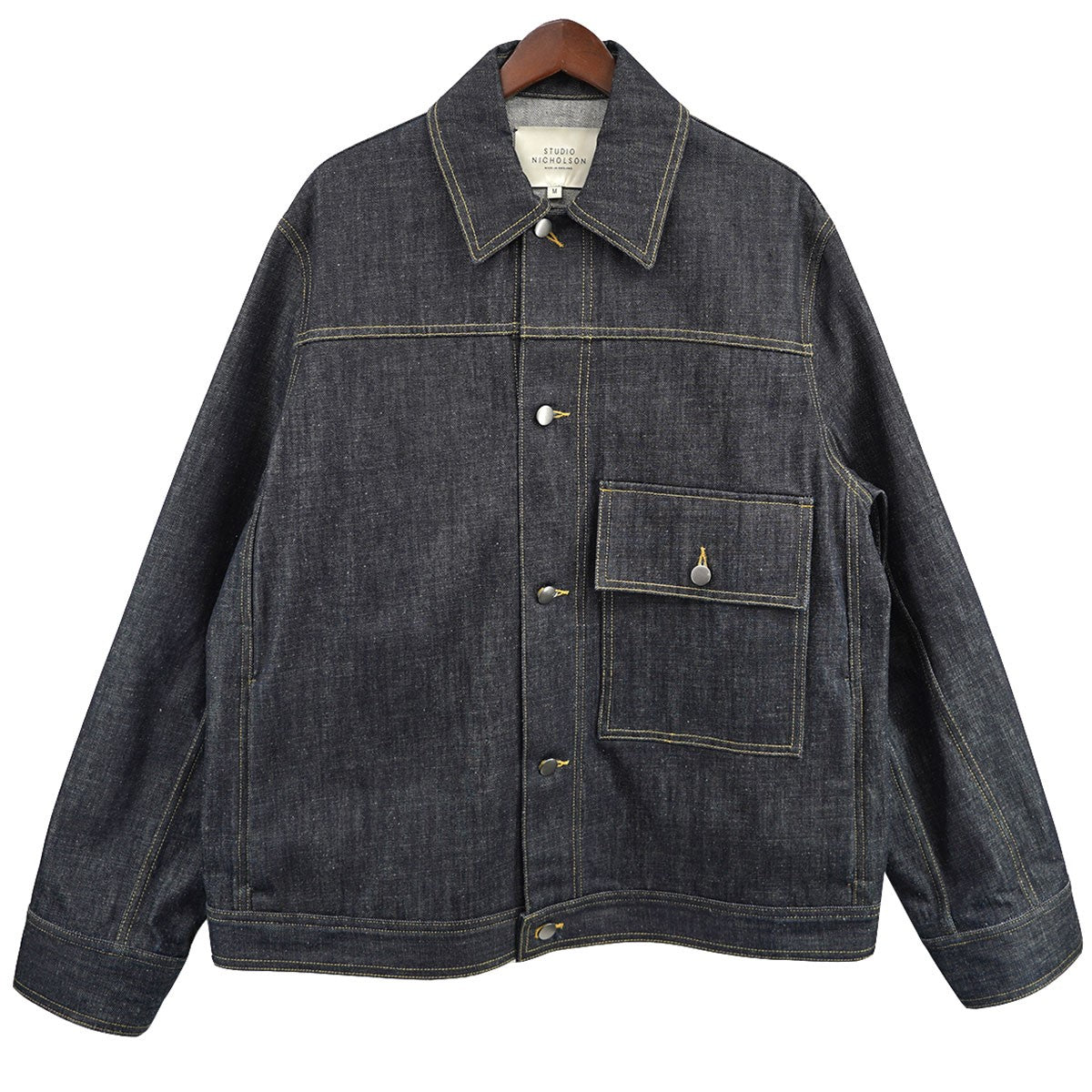 Studio NICHOLSON(スタジオニコルソン) Lazar Selvedge Denim Jacket デニムジャケット ブルー サイズ:M メンズ ジャケット・ブルゾン 中古・古着