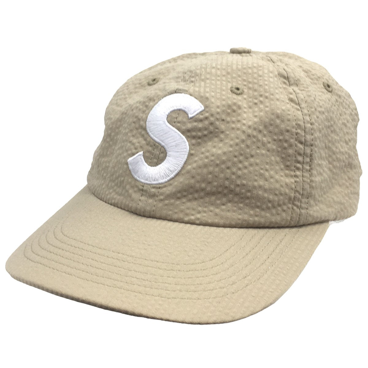 SUPREME(シュプリーム) 24SS Seersucker S logo 6-Panel シアサッカー 