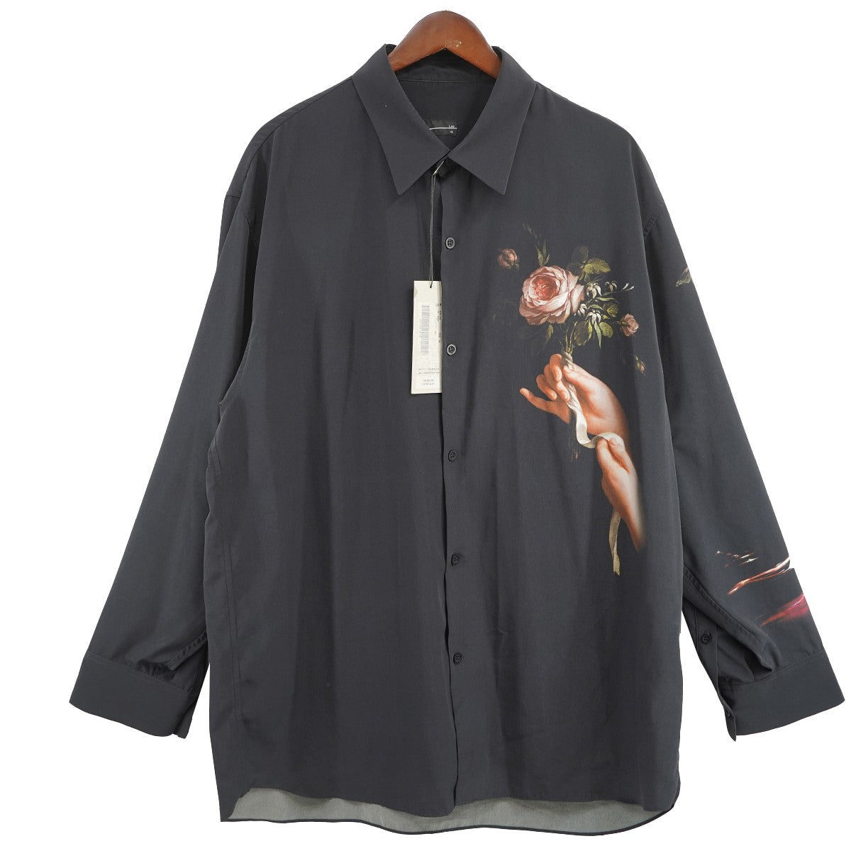 LAD MUSICIAN(ラッドミュージシャン) 21SS Big Shirt フラワー ビッグ プリント シャツ 定価33000円 2121-153  ブラック サイズ 46｜【公式】カインドオルオンライン ブランド古着・中古通販【kindal】