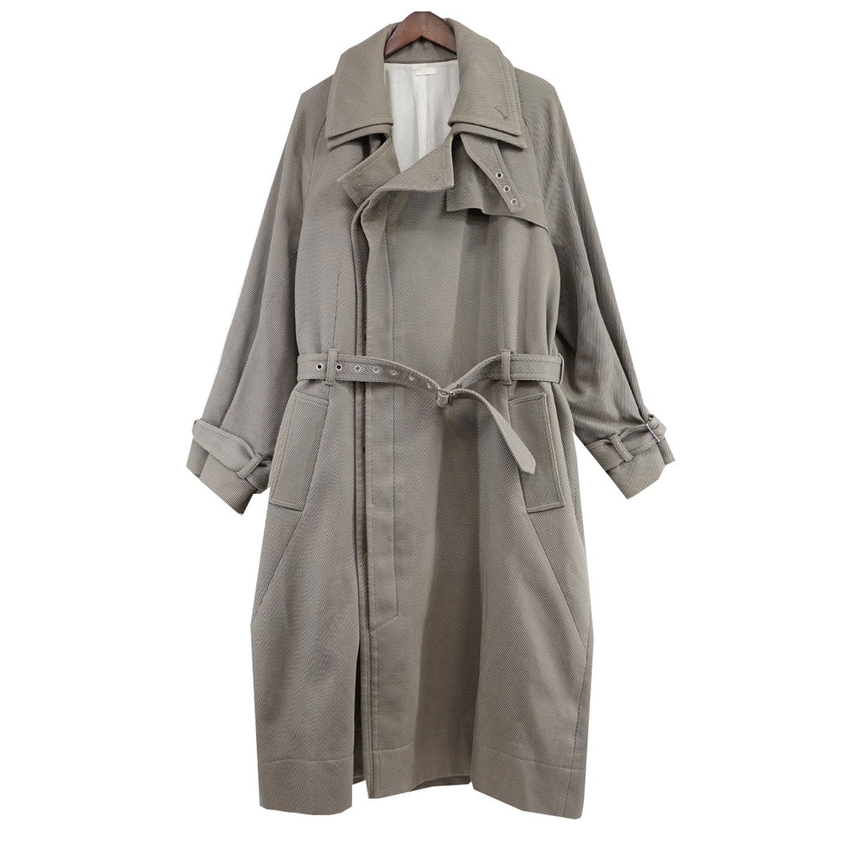 SEEALL(シーオール) DOUBLE COLLAR TRENCH ダブルカラー トレンチコート SAU01 CT191 /P001  定価97900円 グレージュ調 サイズ 1｜【公式】カインドオルオンライン ブランド古着・中古通販【kindal】