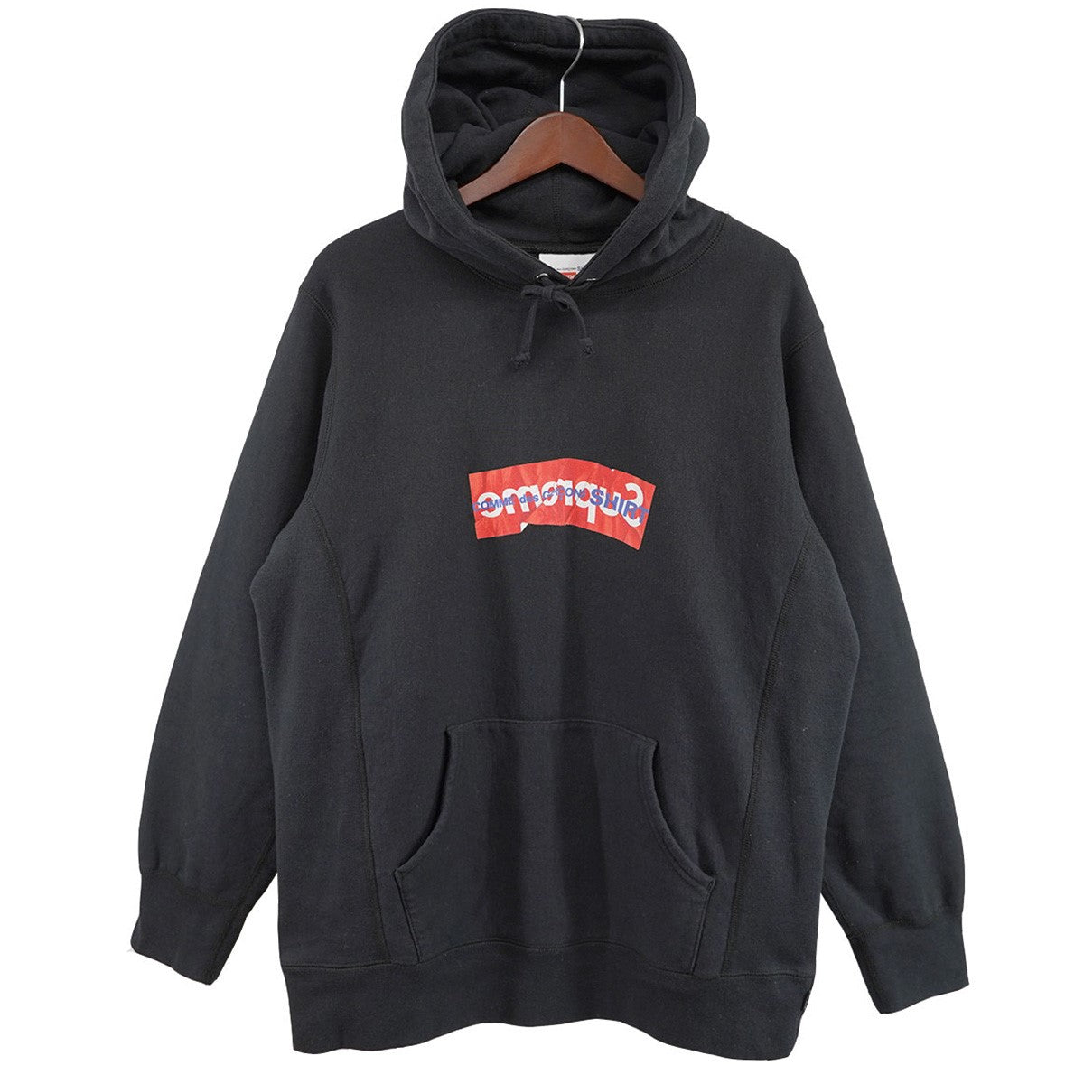 Supreme×COMME des GARCONS SHIRT 17SS Box Logo Hooded Sweatshirt コラボ ボックスロゴ  パーカー ブラック サイズ L｜【公式】カインドオルオンライン ブランド古着・中古通販【kindal】