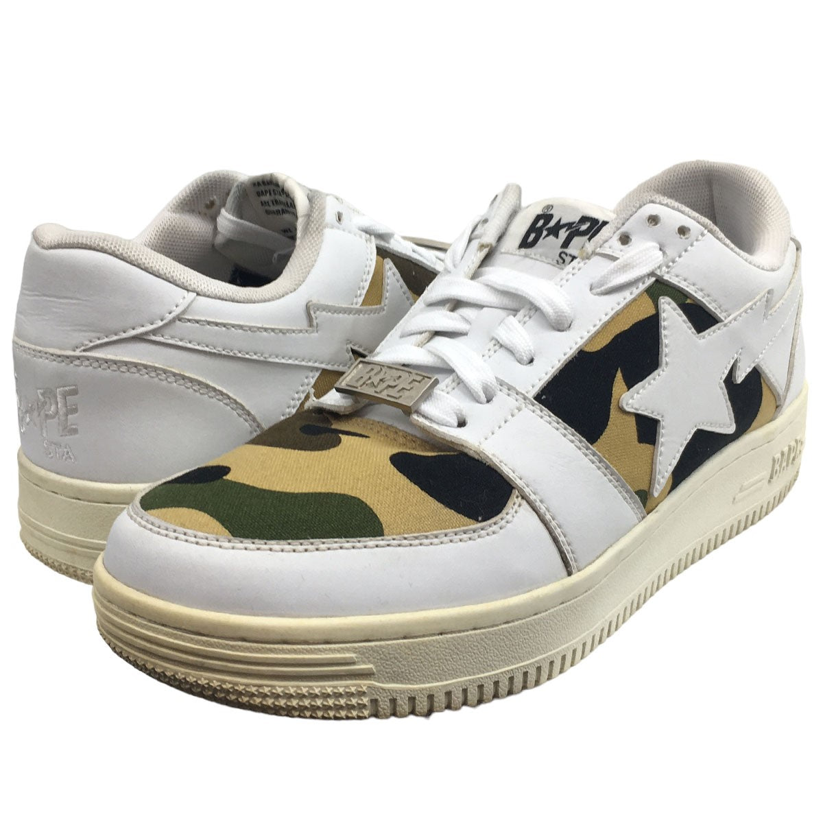 A BATHING APE(アベイシングエイプ) BAPE STA ベイプスタ カモ スニーカー ホワイト サイズ  26CM｜【公式】カインドオルオンライン ブランド古着・中古通販【kindal】