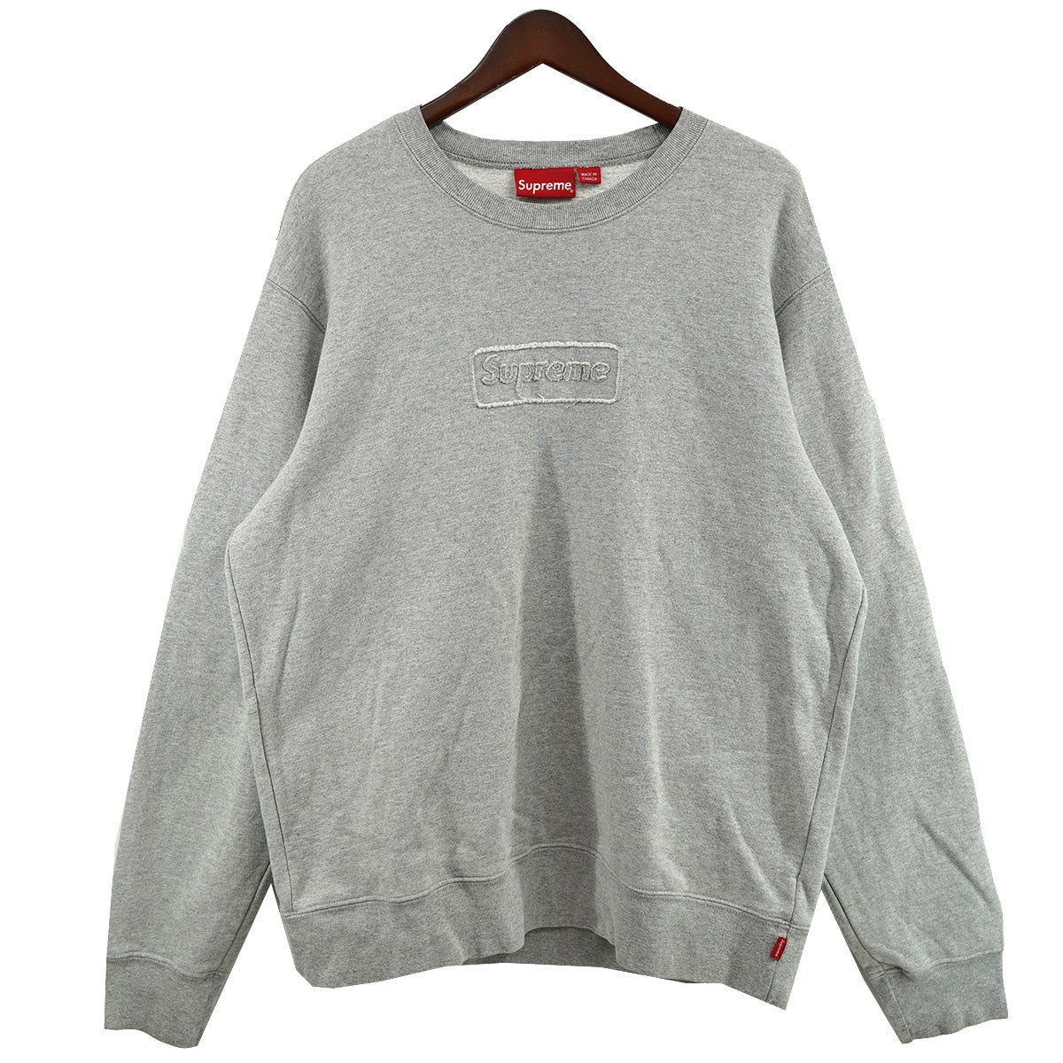 Supreme(シュプリーム) 20SS Cut Out Logo Crewneck カットアウト ロゴ クルーネック スウェット グレー サイズ M｜【公式】カインドオルオンライン  ブランド古着・中古通販【kindal】