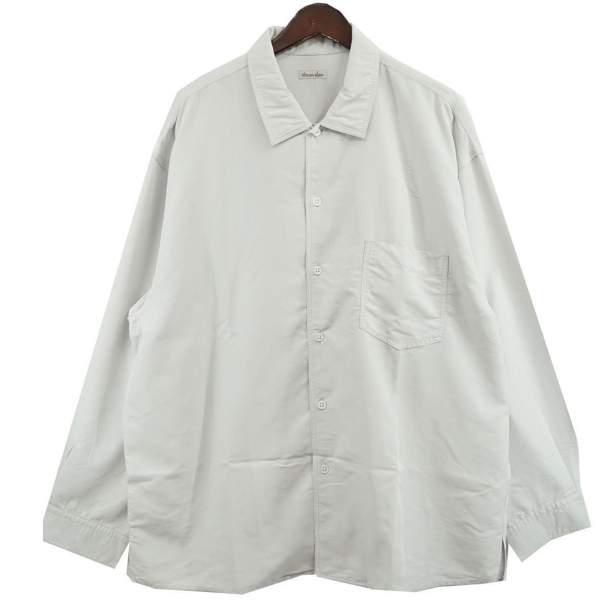 STEVEN ALAN(スティーヴンアラン) DRAPE TRIPLE-STICH CAMP COLLAR SHIRT シャツ 定価18600円  8111-149-0844 ライトグレー サイズ L｜【公式】カインドオルオンライン ブランド古着・中古通販【kindal】