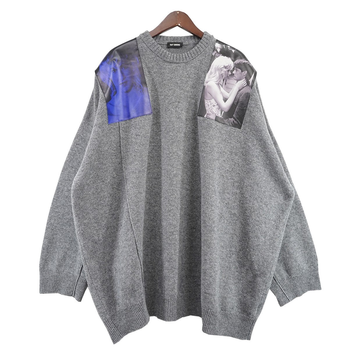 RAF SIMONS(ラフシモンズ) 19AW Blue Velvet Patched Oversized Wool Sweater グレー サイズ S  (オーバーサイズ)｜【公式】カインドオルオンライン ブランド古着・中古通販【kindal】