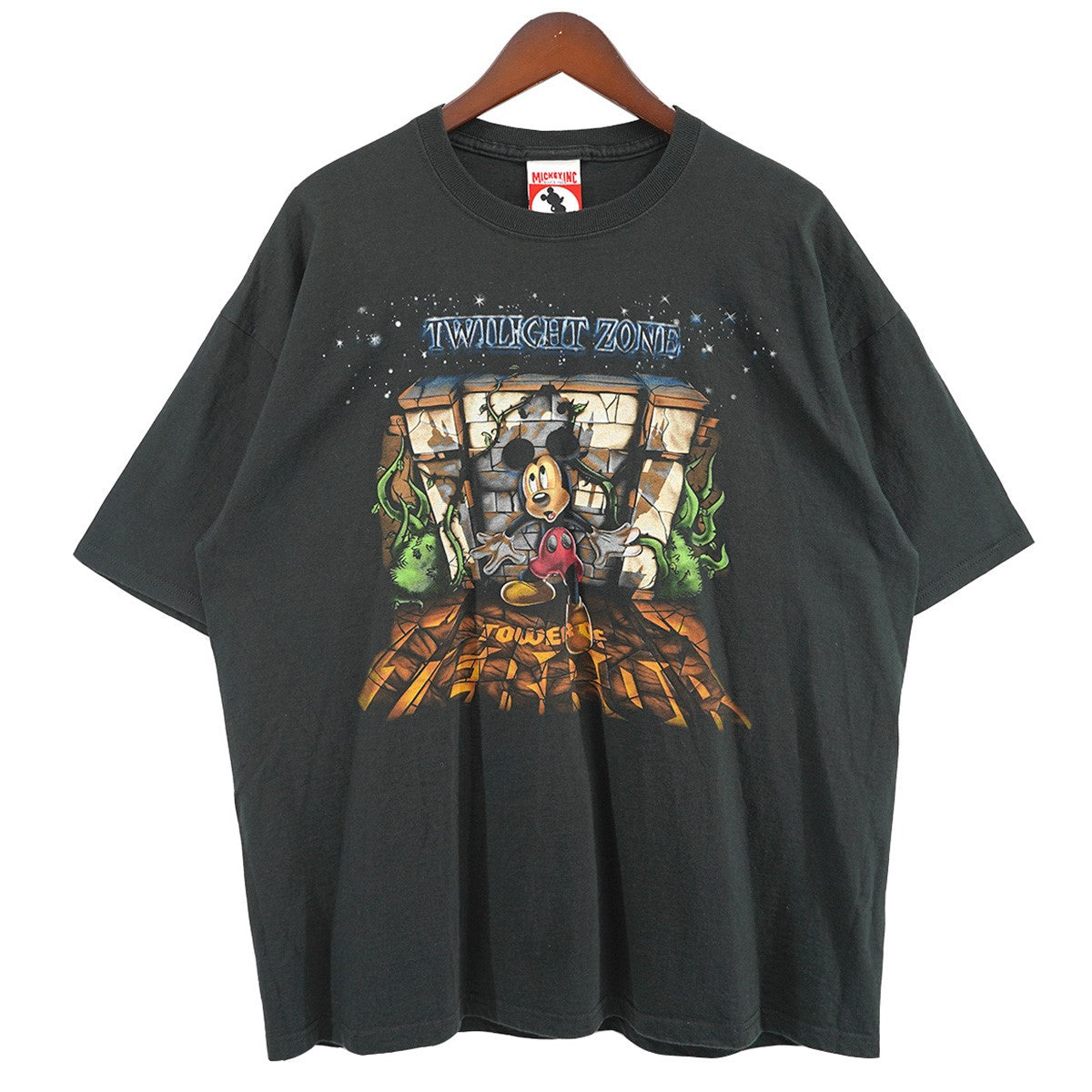 90s Disney 赤タグ後期 タワー・オブ・テラー プリントTシャツ 両面
