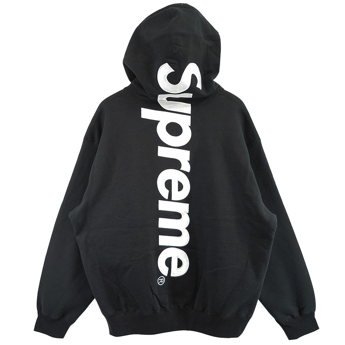 Supreme(シュプリーム) 24AW Satin Applique Hooded Sweatshirt サテン ロゴ パーカー ブラック サイズ  M｜【公式】カインドオルオンライン ブランド古着・中古通販【kindal】