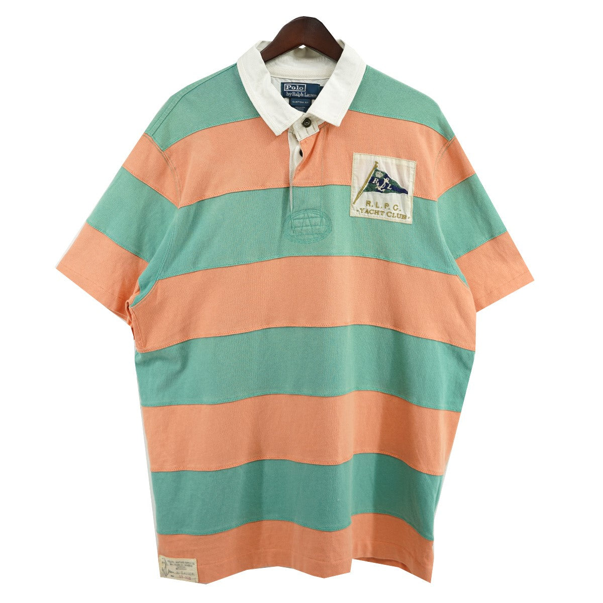POLOCOUNTRY ポロカントリーラルフローレン　カラフルラガーシャツXXL POLO RALPH LAUREN(ポロラルフローレン) ボーダー ロゴ パッチ