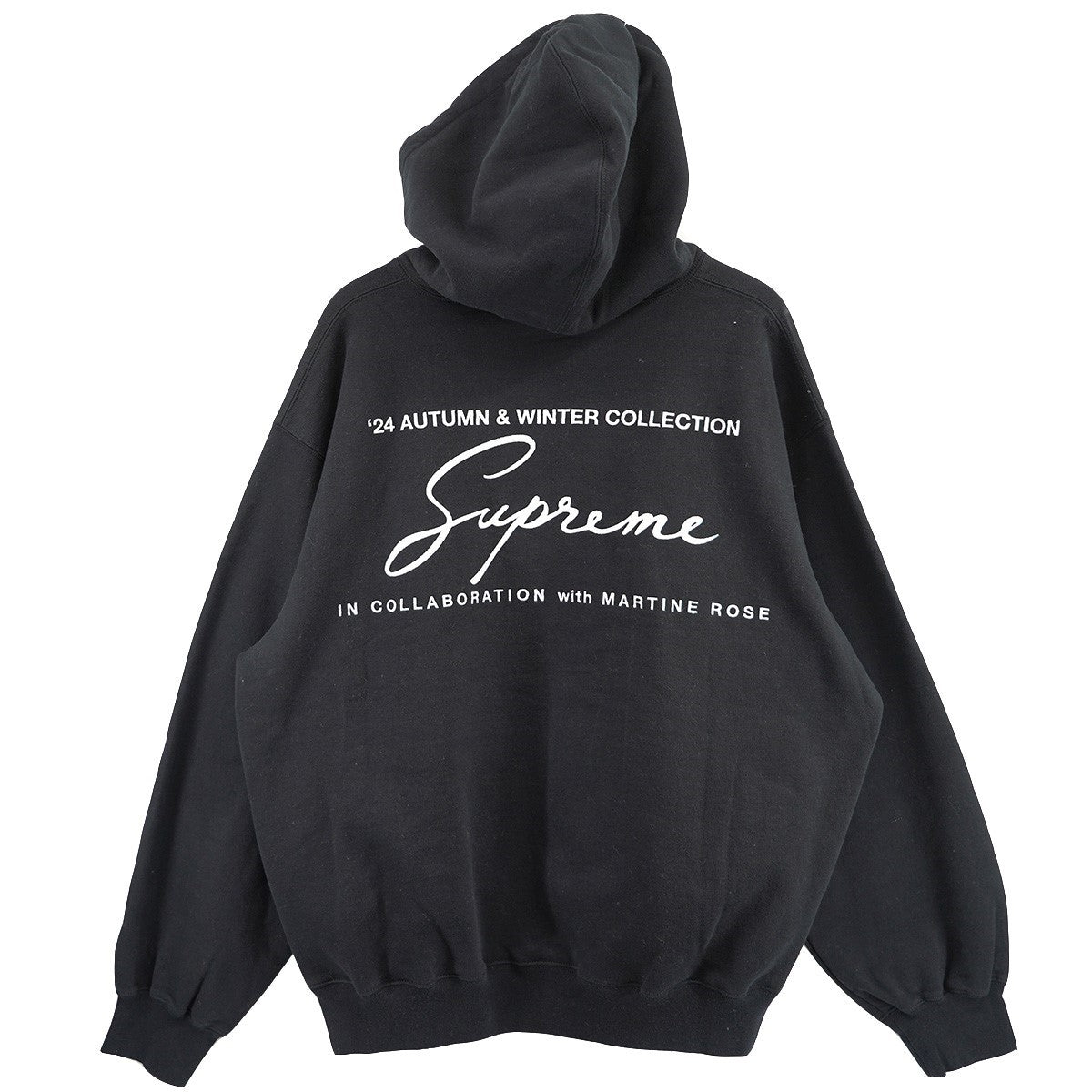 Supreme×MARTINE ROSE 24AW Martine Rose Hooded Sweatshirt ロゴ パーカー ブラック サイズ  M｜【公式】カインドオルオンライン ブランド古着・中古通販【kindal】