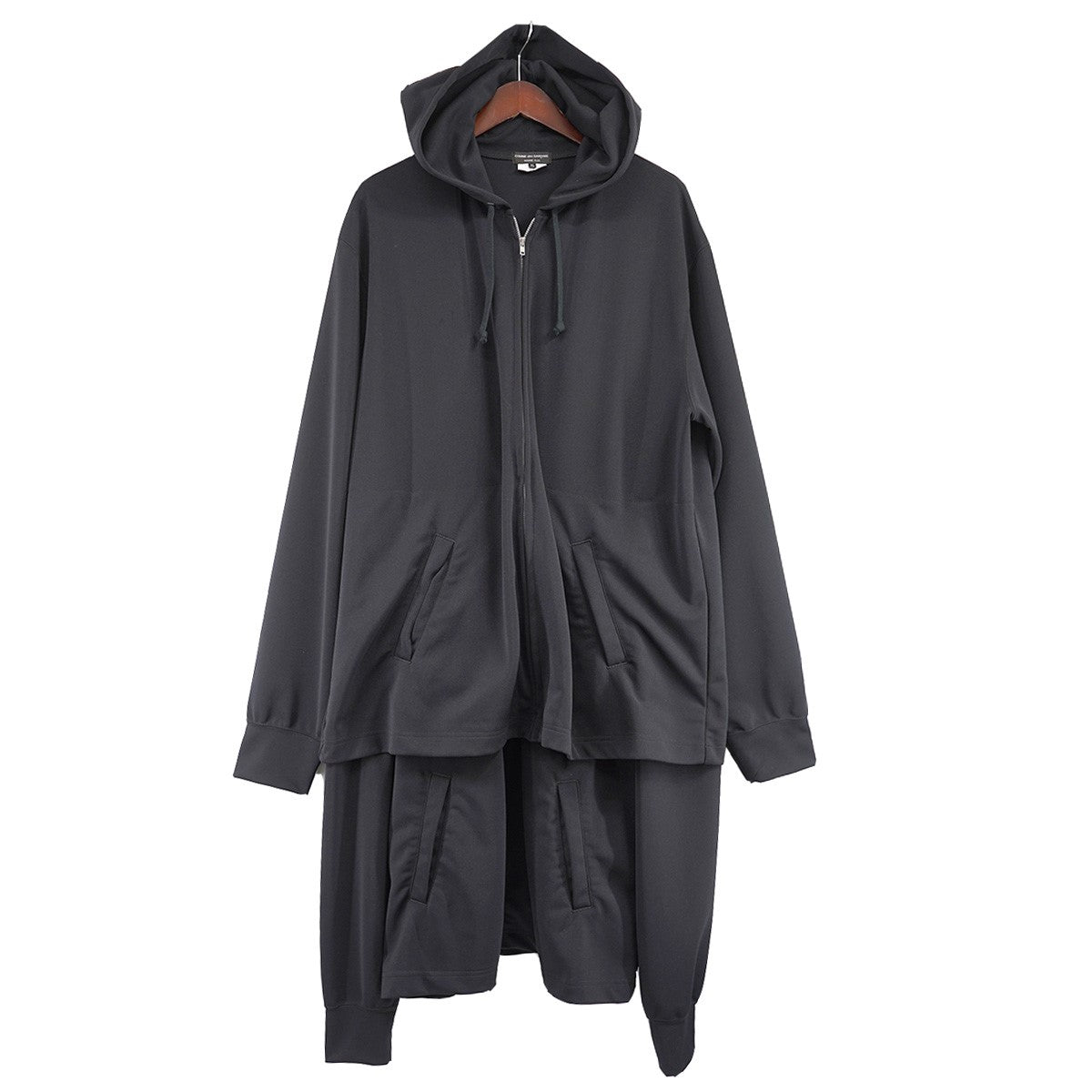 COMME des GARCONS HOMME PLUS(コムデギャルソンオムプリュス) 24SS Layered Zip Hoodie レイヤード  ジップ フーディ ドッキング パーカー 定価56100円 PM-T044-051 ブラック サイズ XL｜【公式】カインドオルオンライン  ブランド古着・中古通販【kindal】